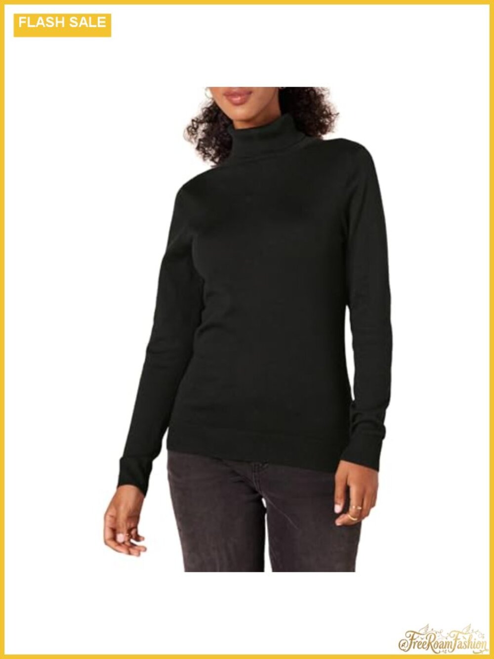 Women's Classic Fit Lightweight Turtleneck Pullover Sweater Long Sleeve